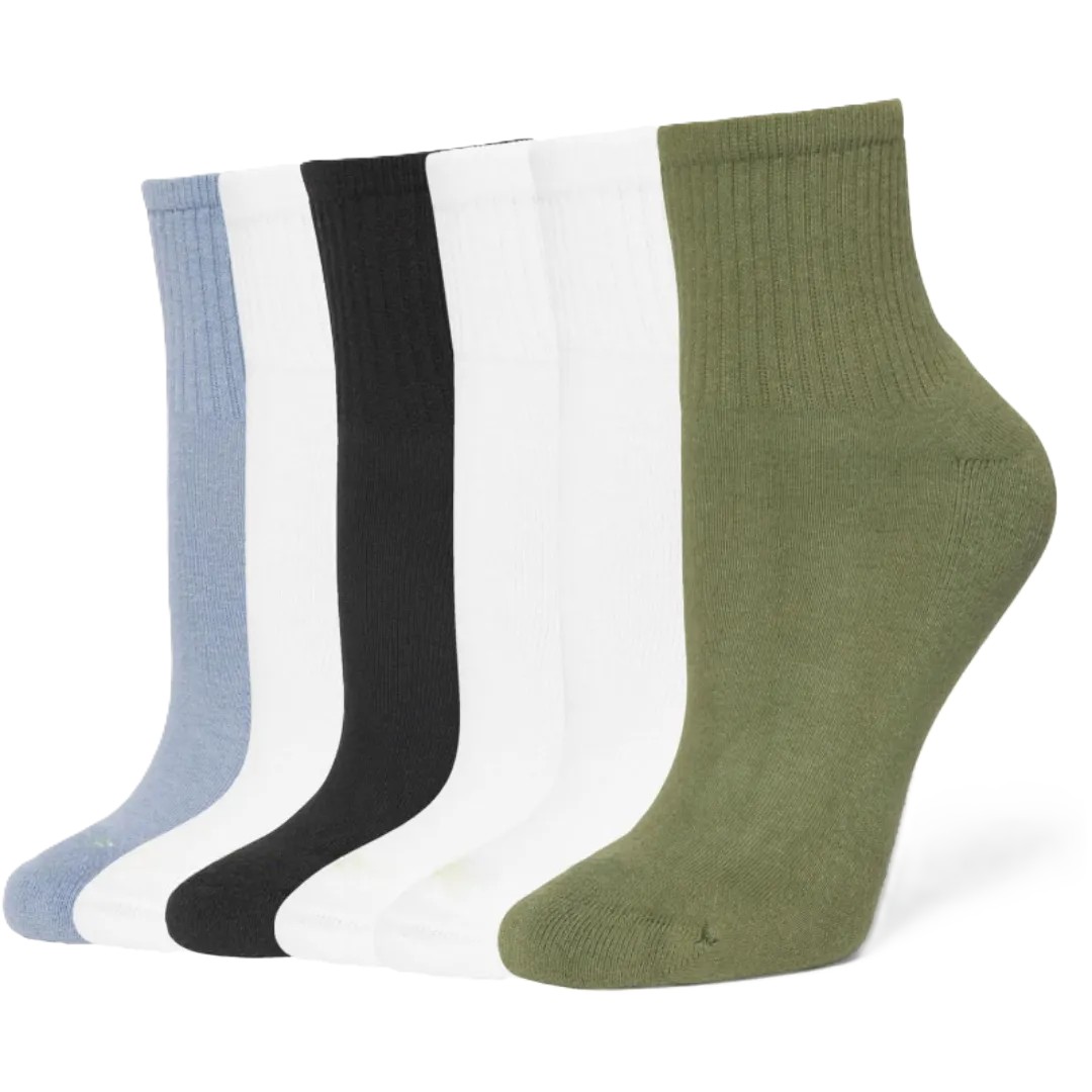 Pack Of 6 Mini Crew Socks
