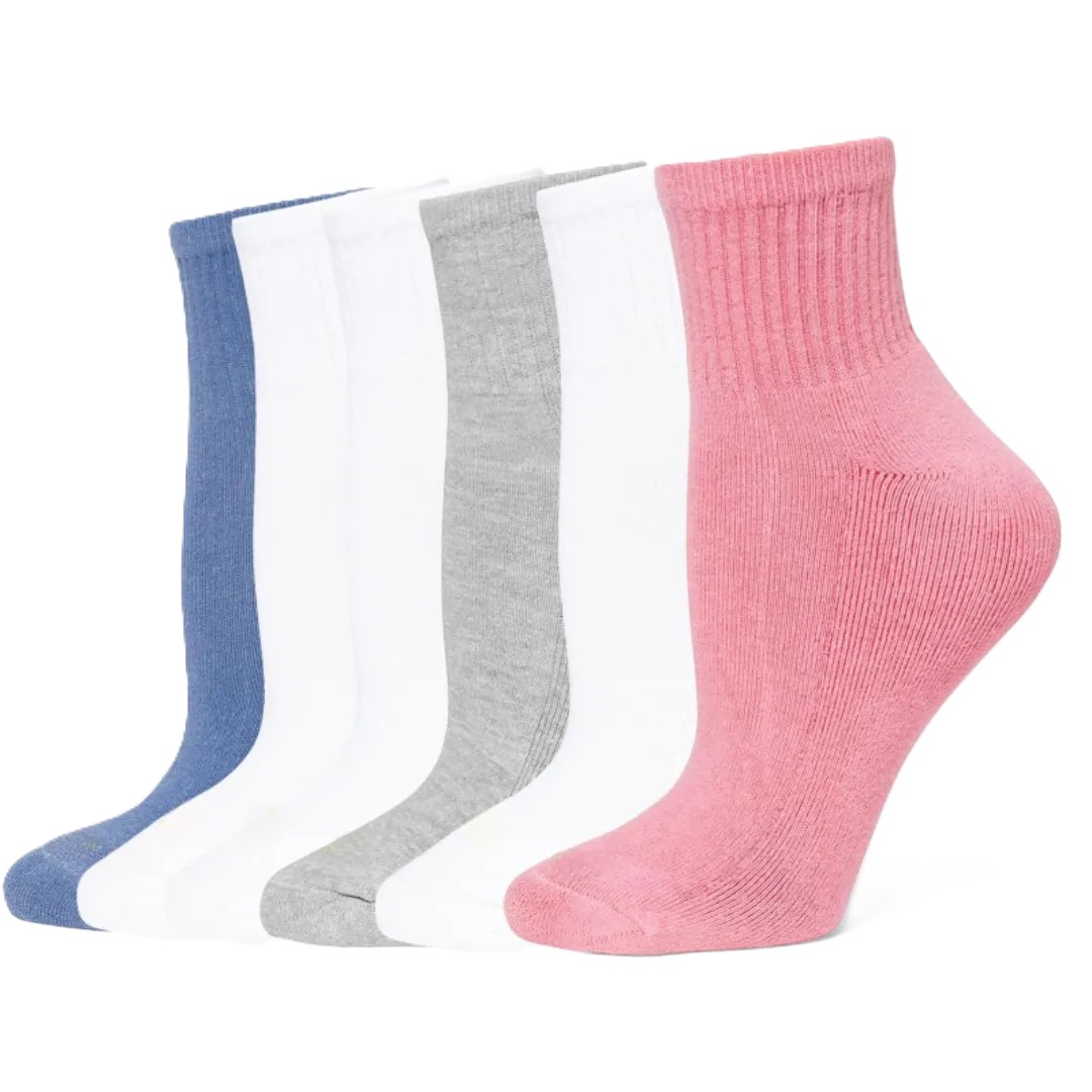 Pack Of 6 Mini Crew Socks