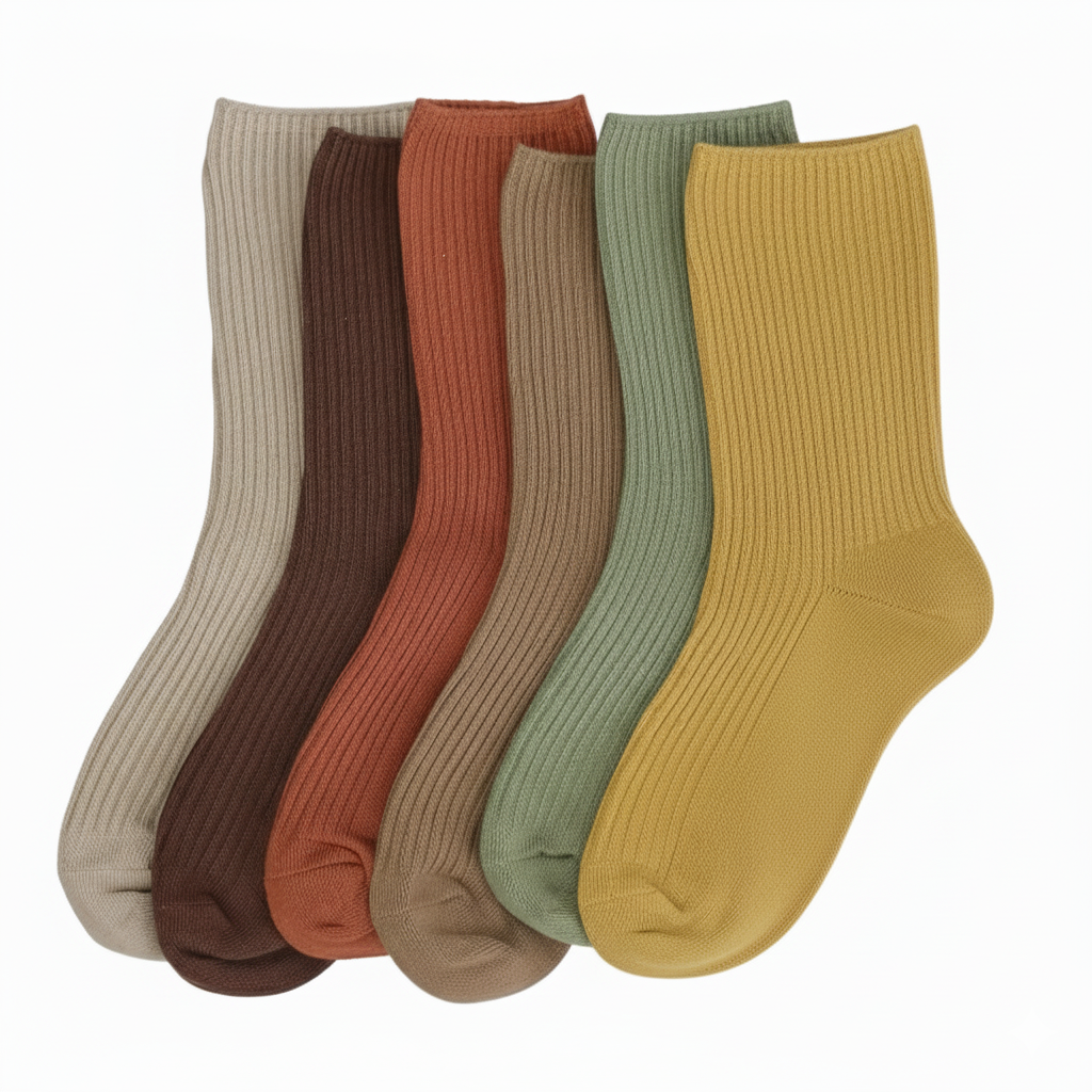 Pack Of 6 Women Crew Casual Athletic Aesthetic Socks
