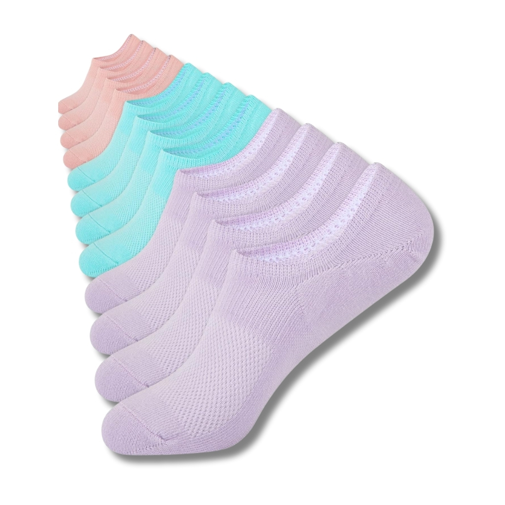 Pack Of 6 Women Invisible Flat Boat Casual Socks