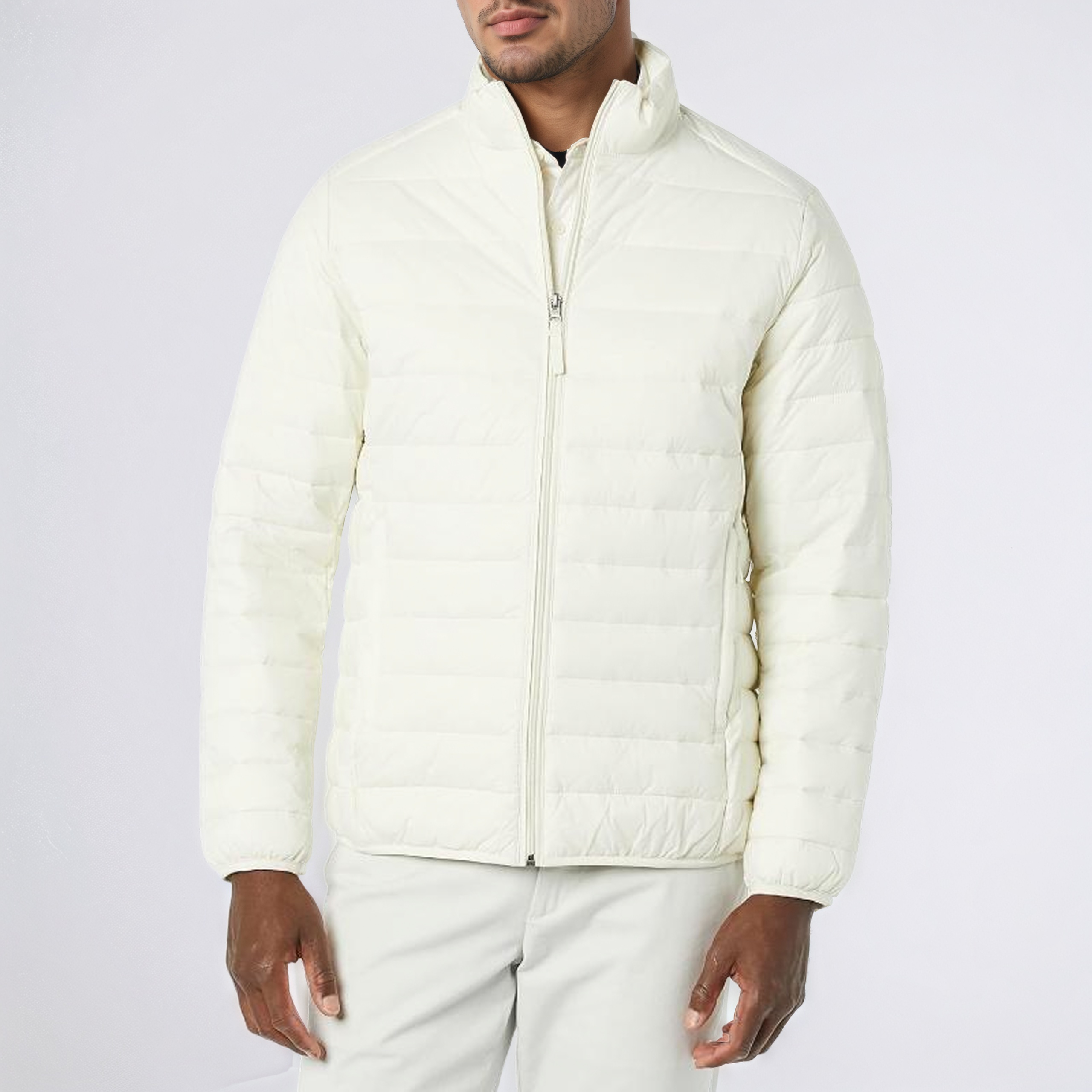Packable Lightweight Water-Resistant Puffer Jacket for Men