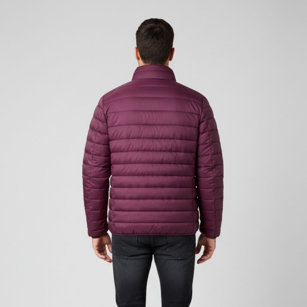 Packable Lightweight Water-Resistant Puffer Jacket for Men