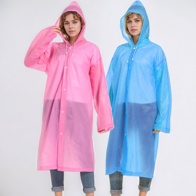 Reusable EVA Raincoat Pack of 2