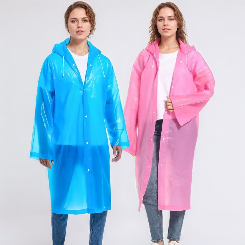Reusable EVA Raincoat Pack of 2