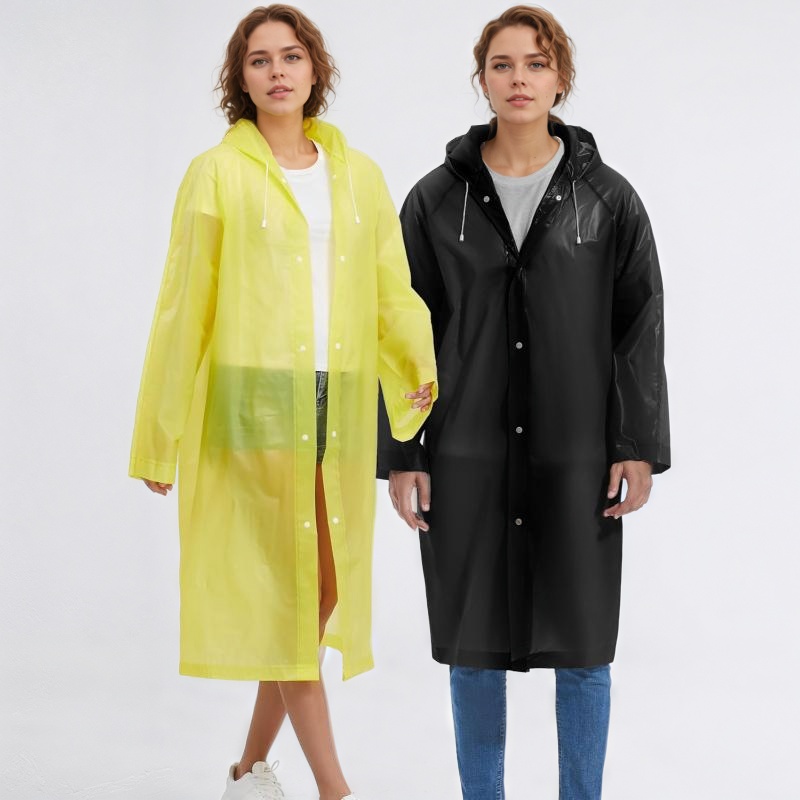 Reusable EVA Raincoat Pack of 2