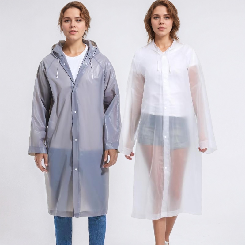 Reusable EVA Raincoat Pack of 2