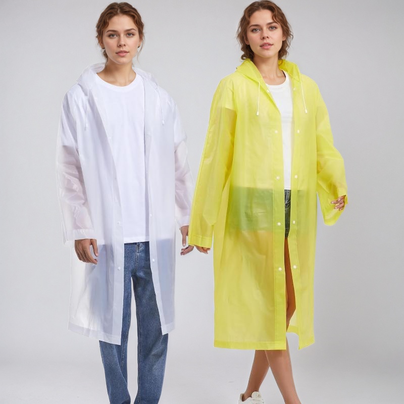 Reusable EVA Raincoat Pack of 2