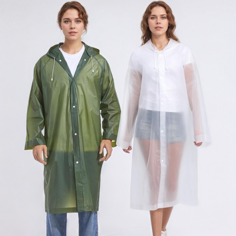 Reusable EVA Raincoat Pack of 2