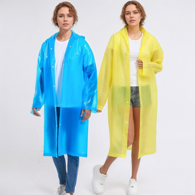 Reusable EVA Raincoat Pack of 2