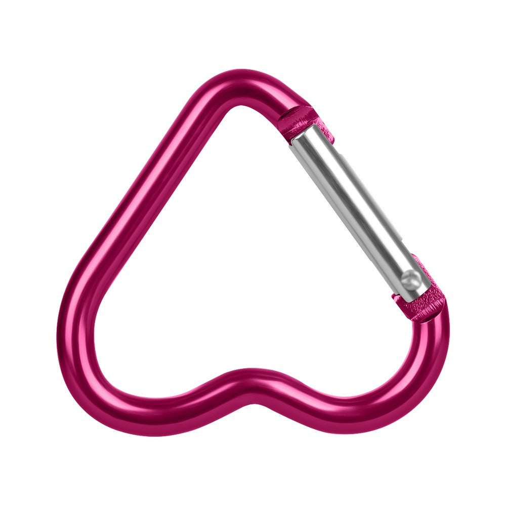 Heart-Shaped Aluminium Key Chain Clip-USA Camp Zone