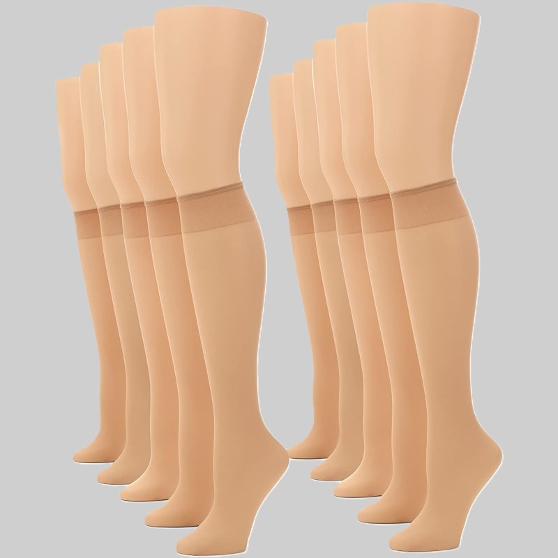 Sheer Trouser Socks Pack Of 10