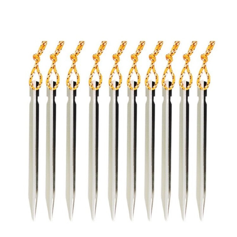 Ground Nail Heavy Duty With Reflective Cord For Camping-USA Camp Zone