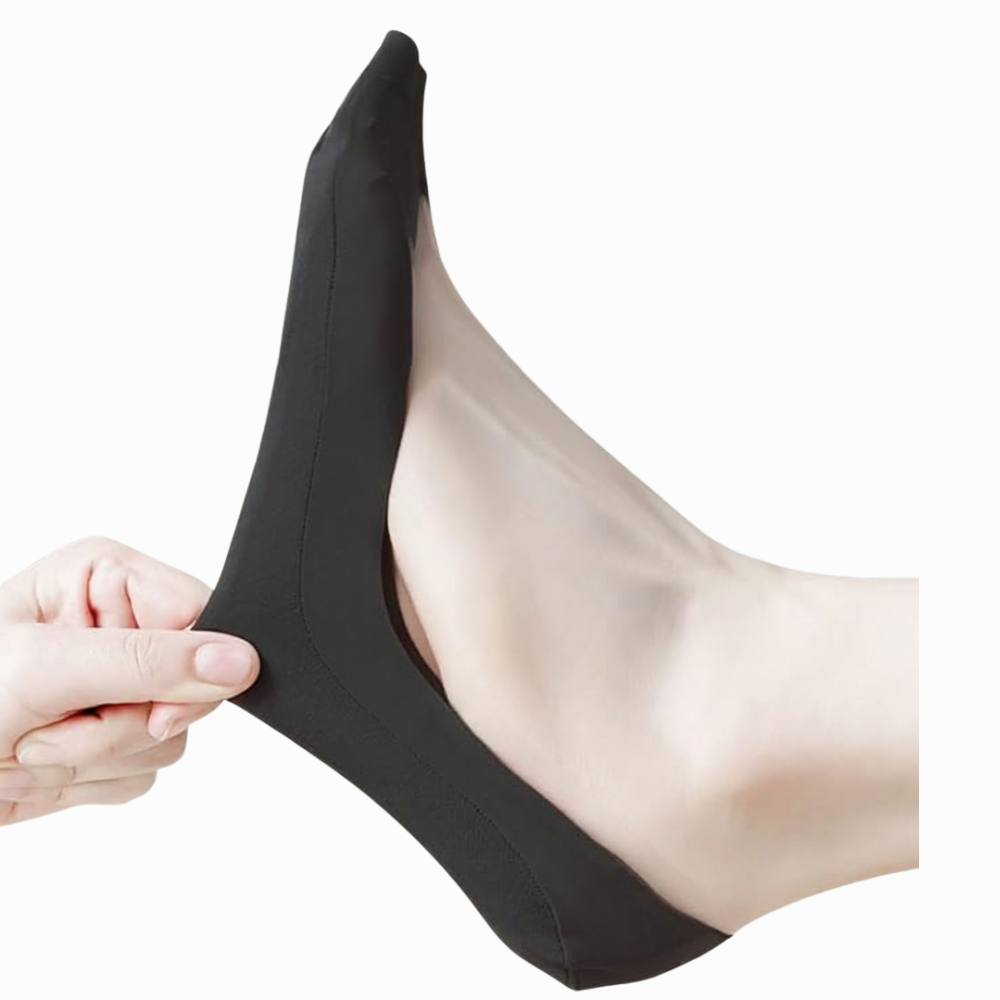 Women UltraLow Ice Silk And Cotton Liner Socks  Pack Of 4