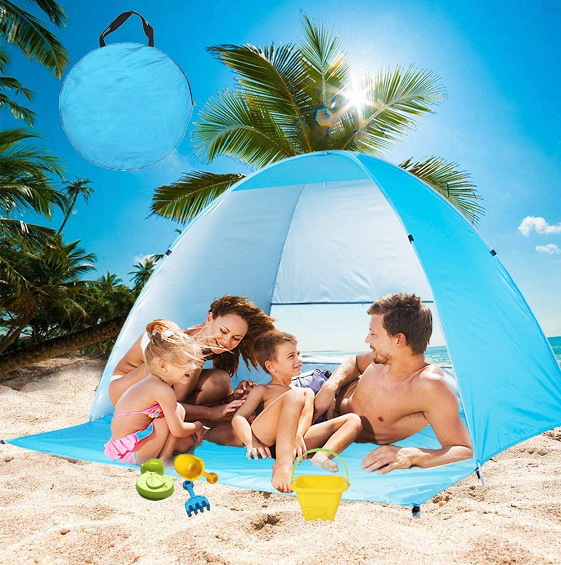 Automatic Outdoor Canopy Beach Tent Sun Shelter-USA Camp Zone