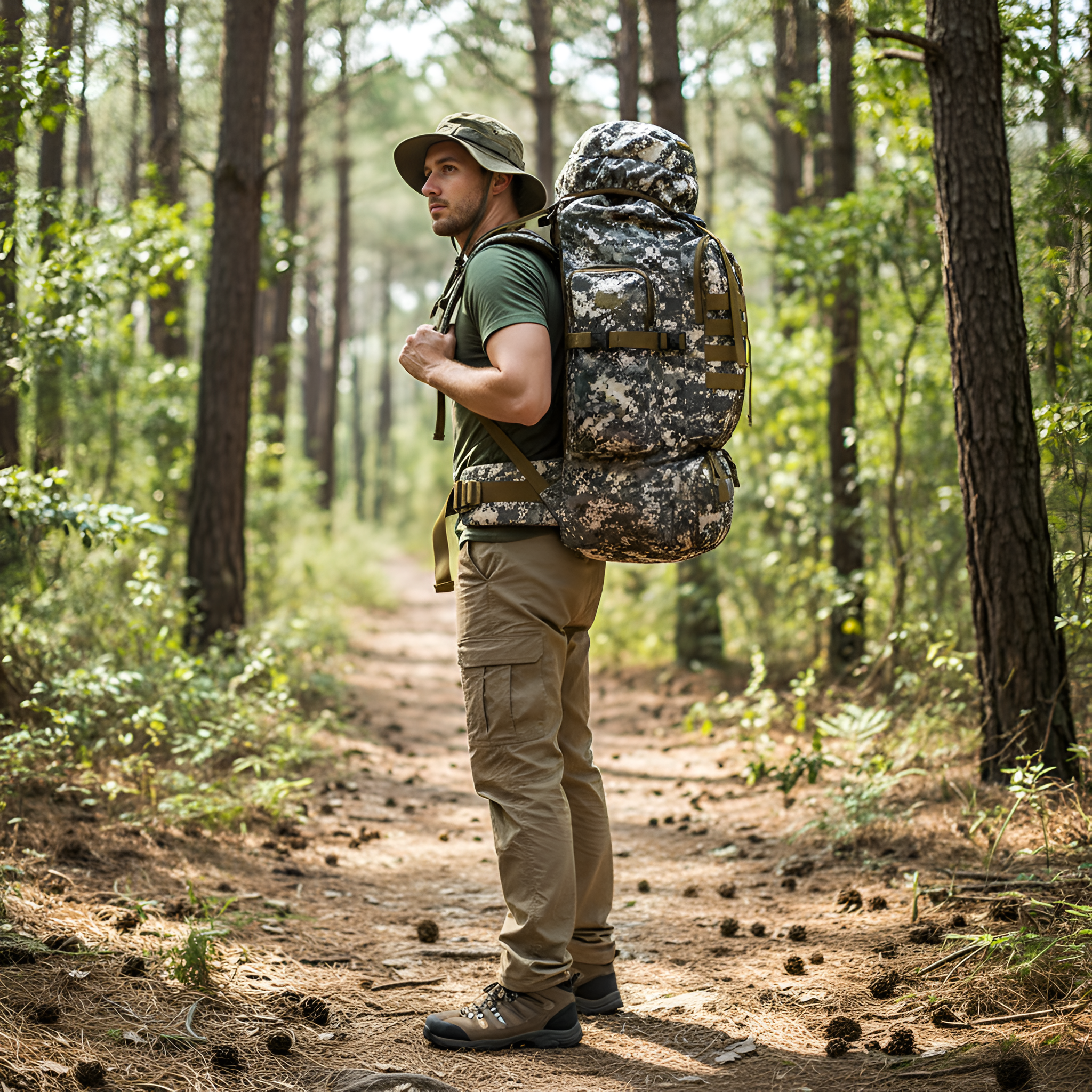 Large Capacity Tactical Waterproof Backpack For Travel And Hiking