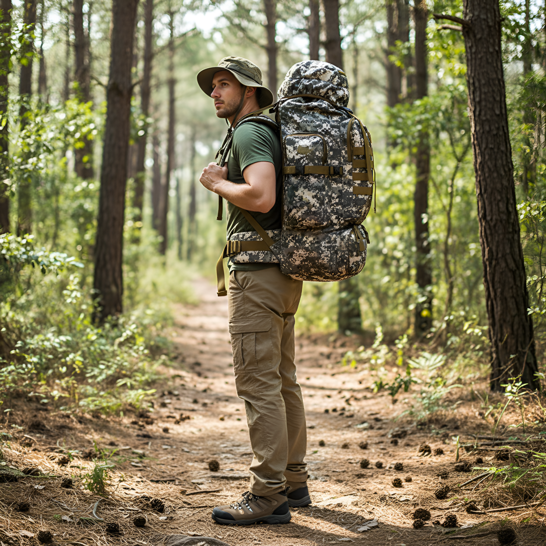 Large Capacity Tactical Waterproof Backpack For Travel And Hiking