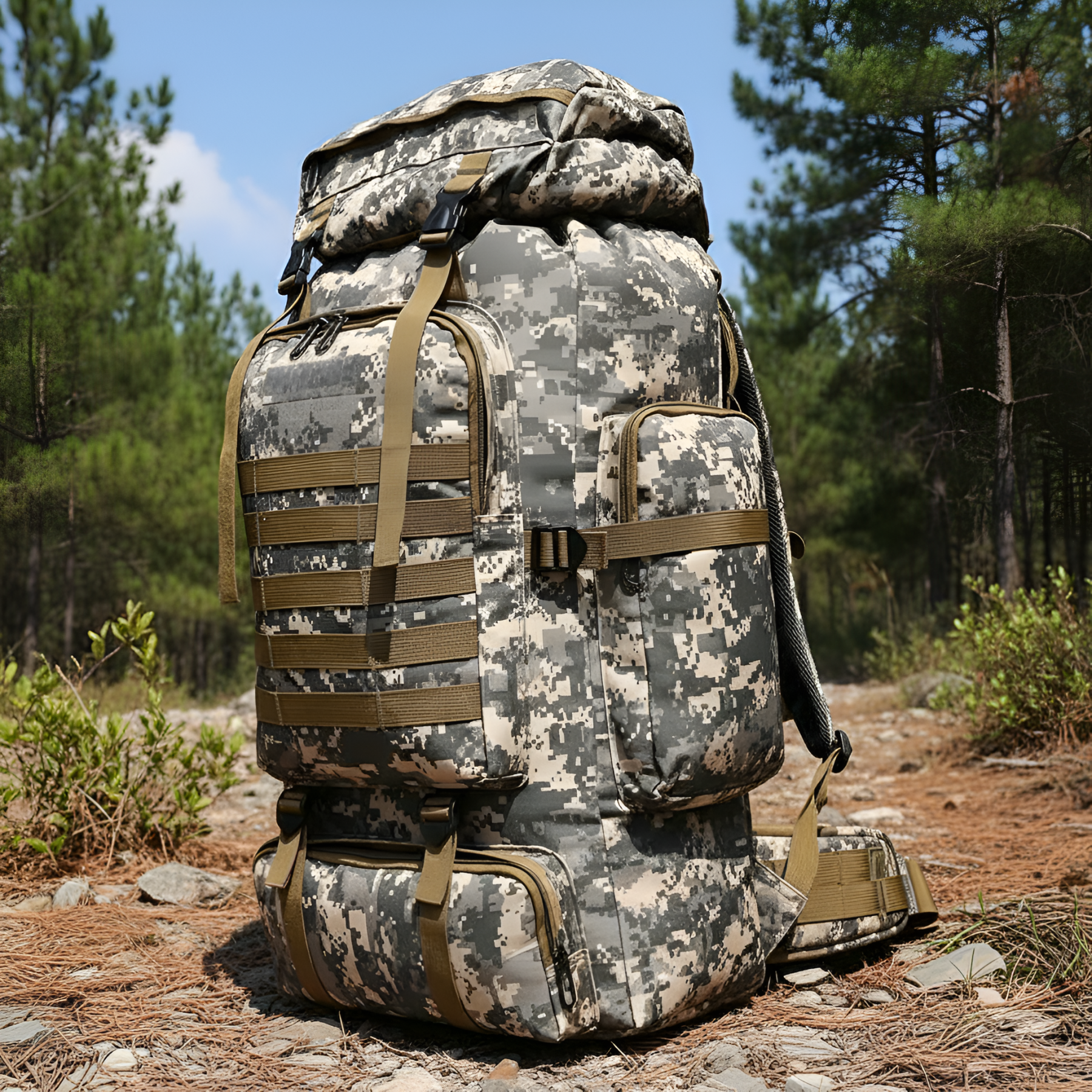 Large Capacity Tactical Waterproof Backpack For Travel And Hiking