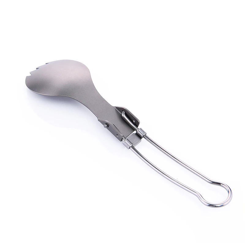 Titanium Two In One Spoon For Camping And Picnic-USA Camp Zone