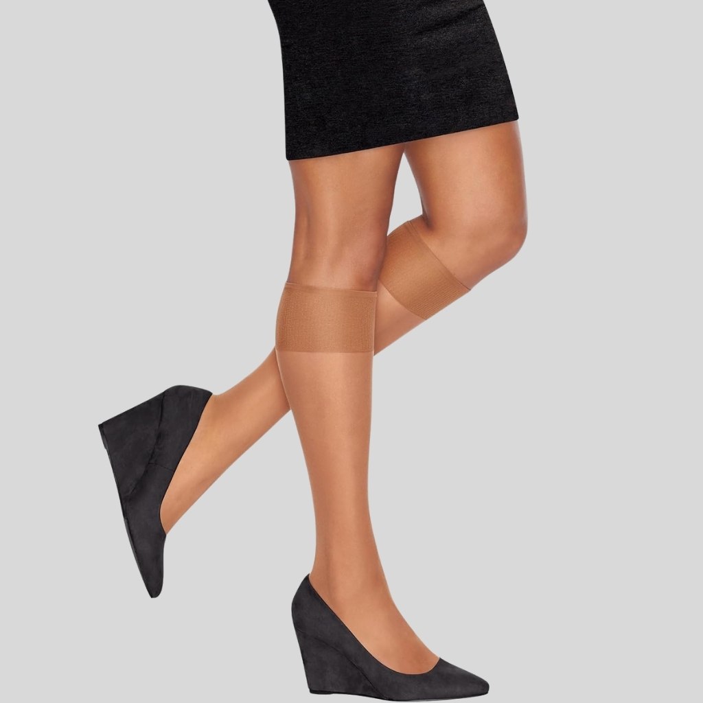 Women One Size Sheer Toe Nylon Hosiery