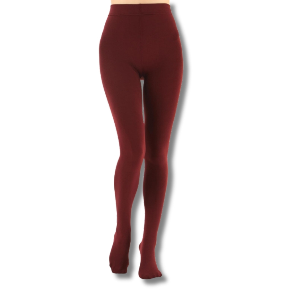Women Opaque Thermal Tights With Fleece Lining for Winter
