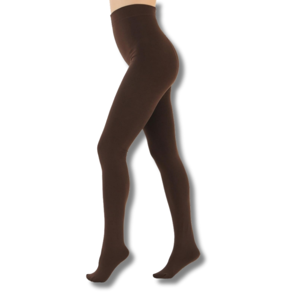 Women Opaque Thermal Tights With Fleece Lining for Winter