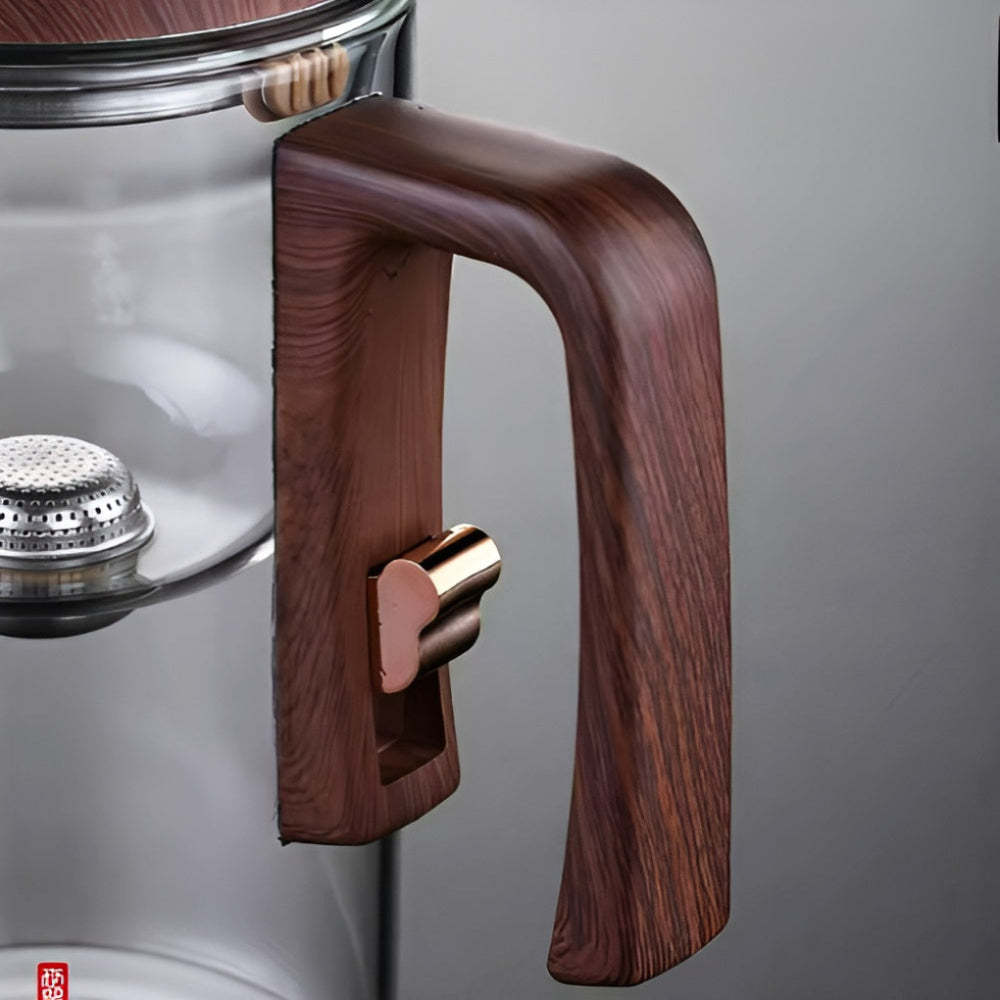 Wooden Lid Glass Teapot With Infuser-USA Camp Zone