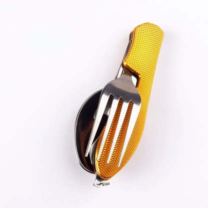 4 In 1 Folding Spoon Outdoor Tableware Set-USA Camp Zone