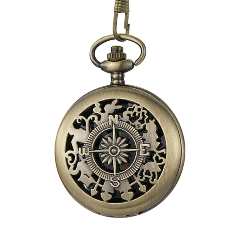 Engrave Pocket Watch Compass-USA Camp Zone