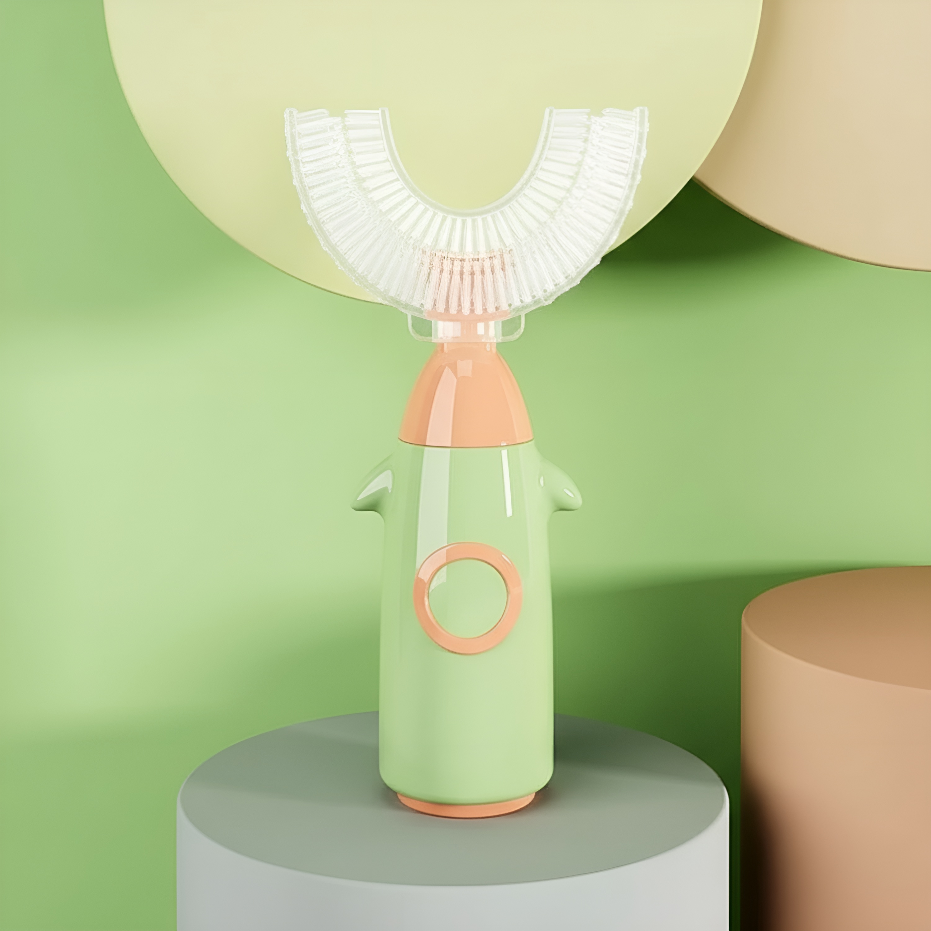 U Shaped Silicone Soft Bristle Manual Cleaning Brush For Kids