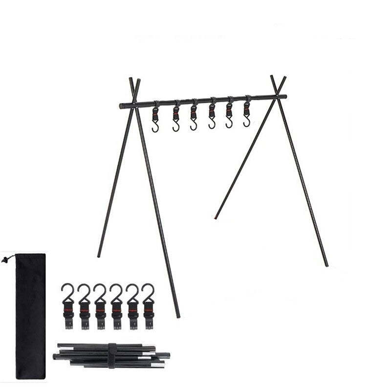 Folding Portable Camping Hanging Rack Tripod Hanger With Hook-USA Camp Zone