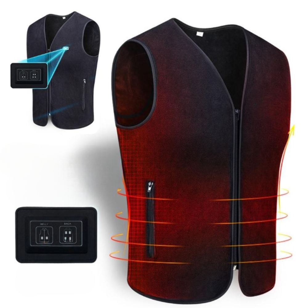 Winter USB Heated Vest 3-speed Adjustable Jacket-USA Camp Zone