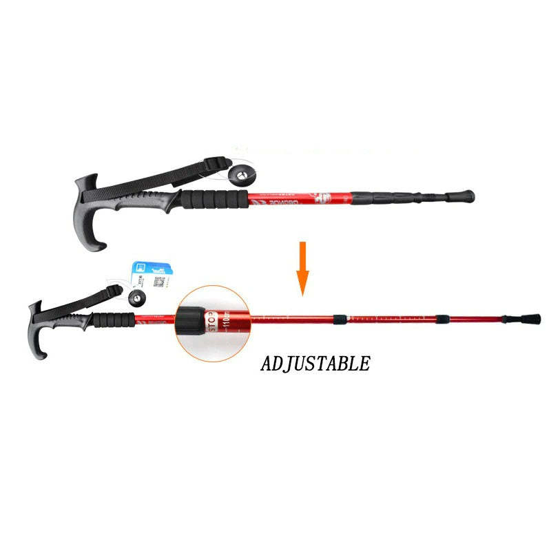 Adjustable Hiking Canes Telescopic Crutch-USA Camp Zone
