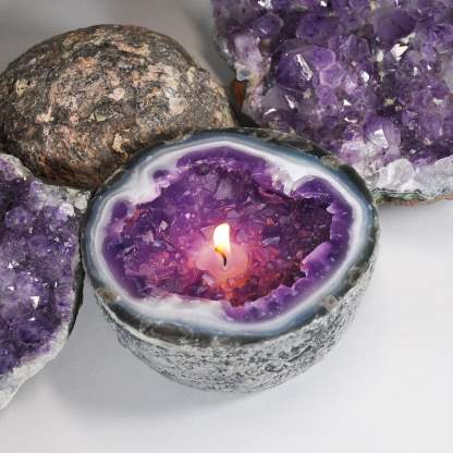Geode Stone Inspired Decorative Candle-USA Camp Zone