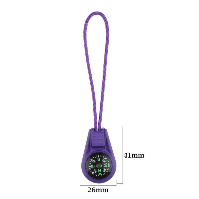 2Pcs Zipper Tail Rope Pocket Compasses-USA Camp Zone