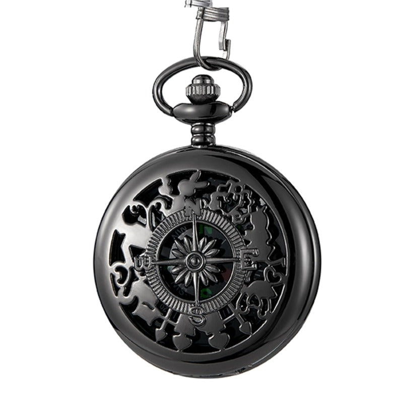 Engrave Pocket Watch Compass-USA Camp Zone