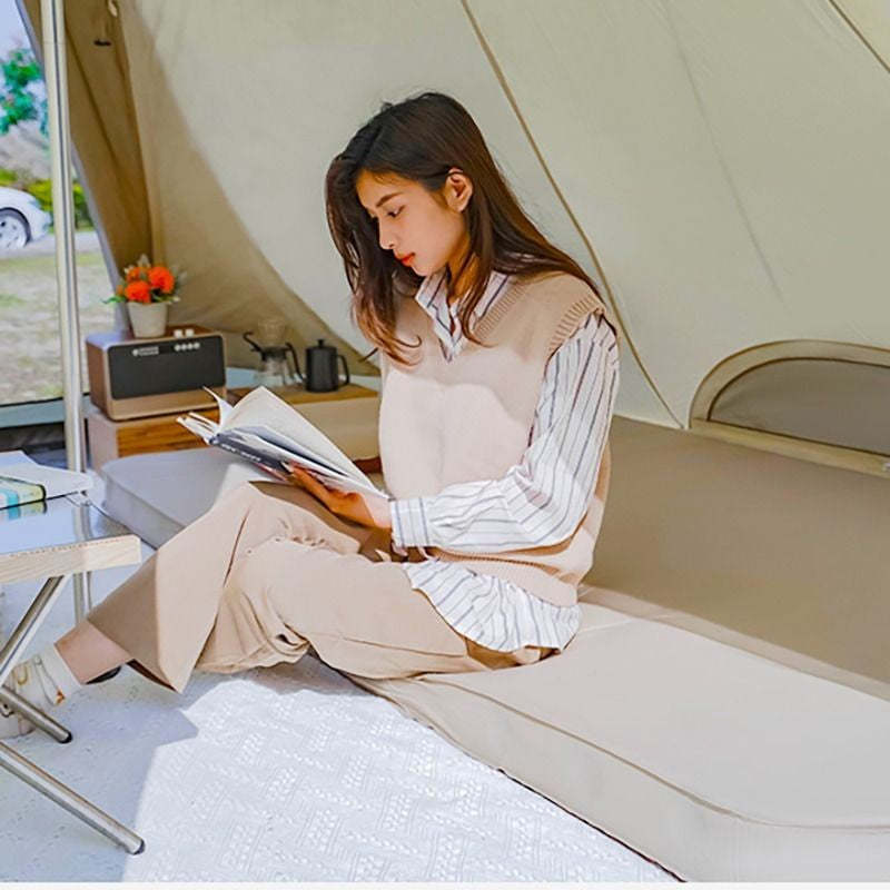 Self Inflatable Double Folding Sleeping Camping Mat-USA Camp Zone