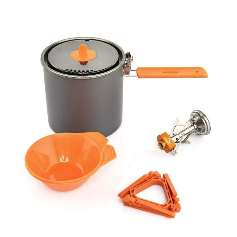 Camping Cookware Set With Gas Burner-USA Camp Zone