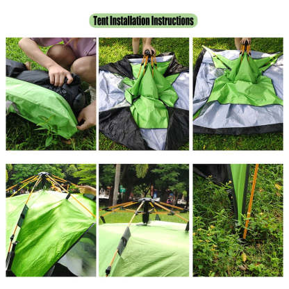 4-5 Persons Quick Setup Large Family Camping Tent-USA Camp Zone