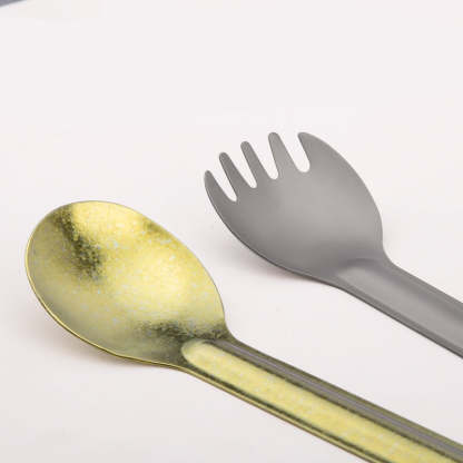 Titanium Spork Long Handle Spoon-USA Camp Zone