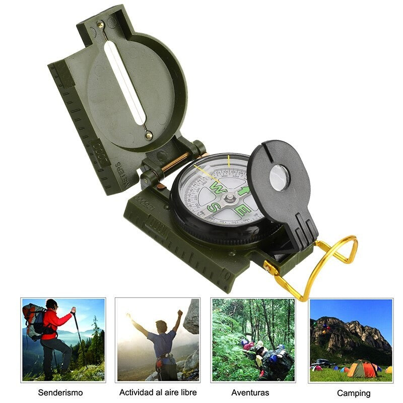 Folding Len Camping Portable Compass-USA Camp Zone