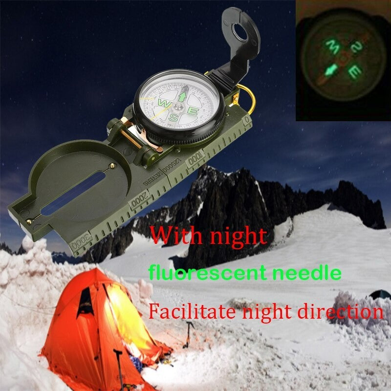 Folding Len Camping Portable Compass-USA Camp Zone