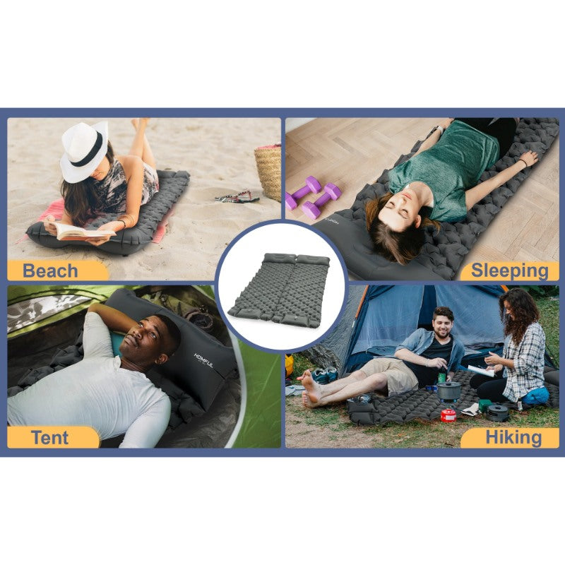 Camping Inflatable Mattress With Pillows-USA Camp Zone