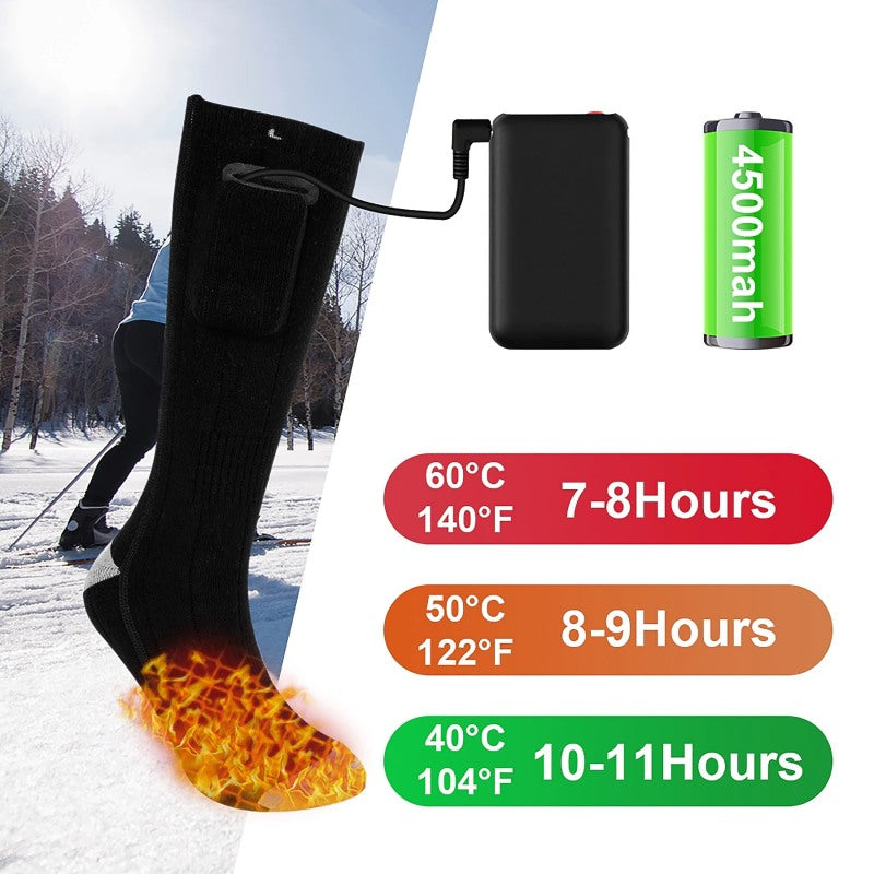 3 Modes Comfortable Water Resistant Electric Warm Socks-USA Camp Zone