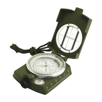 Multifunctional Military Green Compass-USA Camp Zone