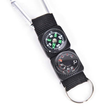 3 In 1 Camping Mini Carabiner Keychain Compass-USA Camp Zone