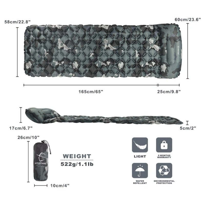 Camping Inflatable Mattress With Pillows-USA Camp Zone