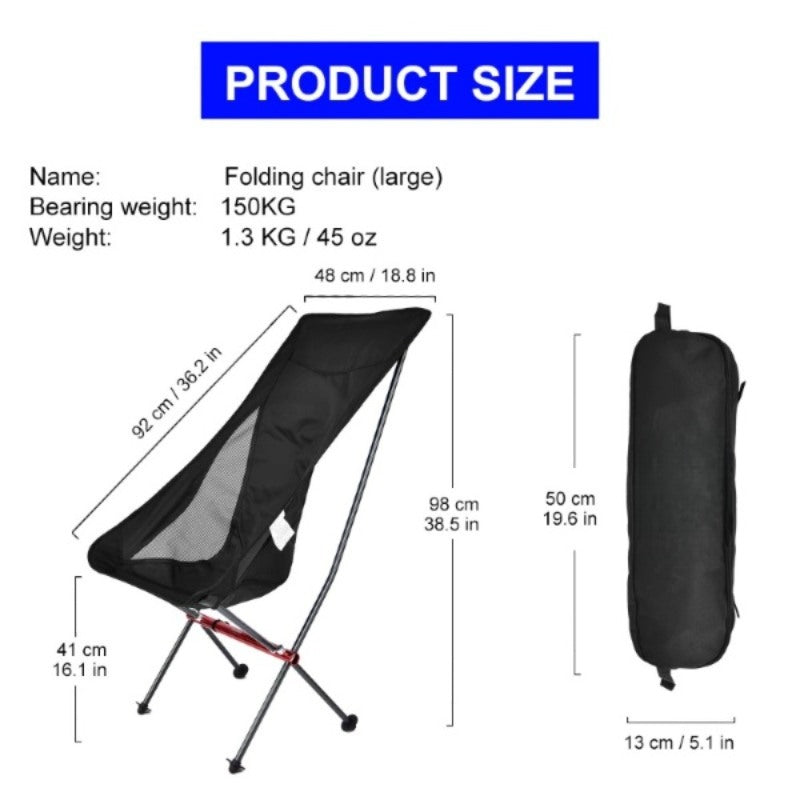 Camping Fishing Folding Lounge Chair-USA Camp Zone