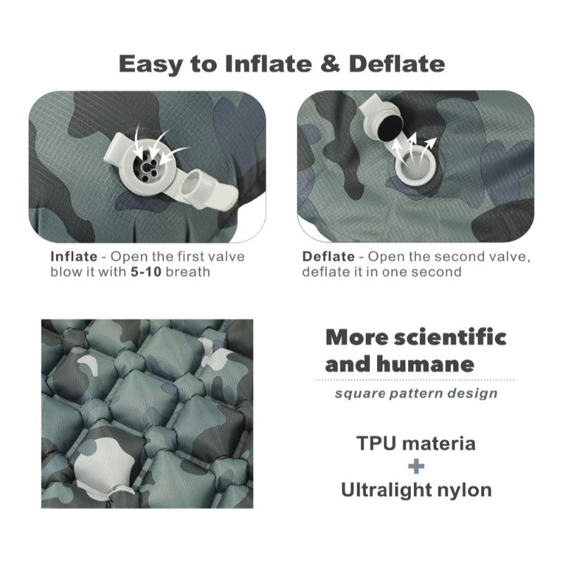 Camping Inflatable Mattress With Pillows-USA Camp Zone