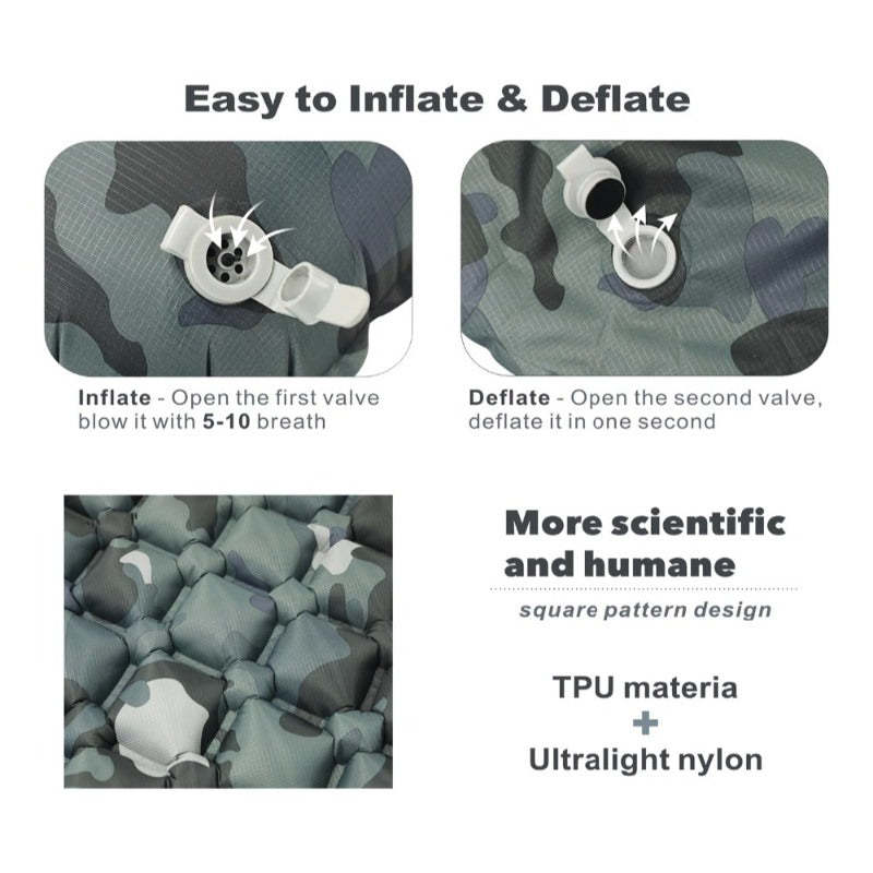 Camping Inflatable Mattress With Pillows-USA Camp Zone