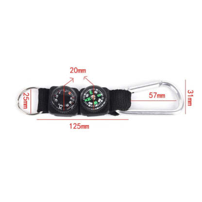 3 In 1 Camping Mini Carabiner Keychain Compass-USA Camp Zone